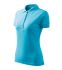 Women's polo shirt of dark blue color