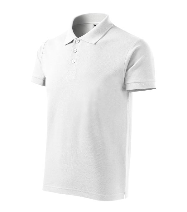 Футболка поло чоловіча біла Malfini Cotton 100 %  170 г/м²