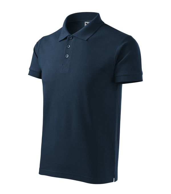 Футболка поло чоловіча темно синя Malfini Cotton 100 %  170 г/м²