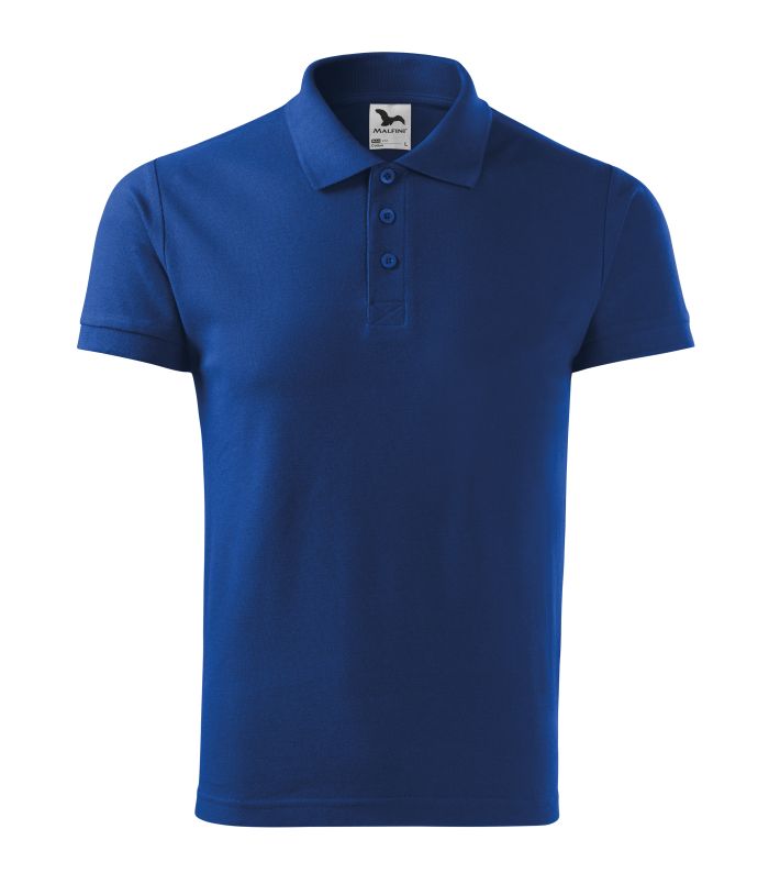 Футболка поло чоловіча синя Malfini Cotton 100 %  170 г/м²