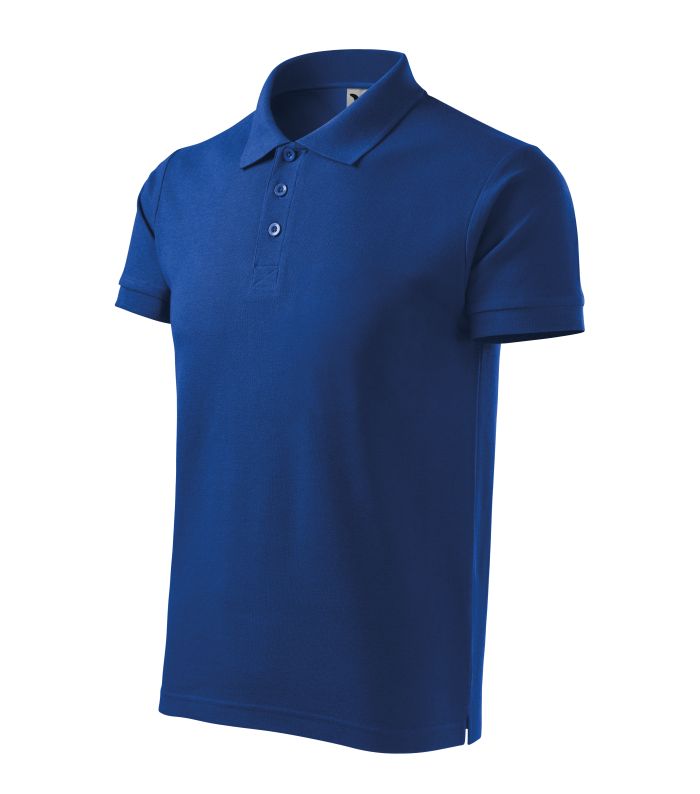 Футболка поло чоловіча синя Malfini Cotton 100 %  170 г/м²