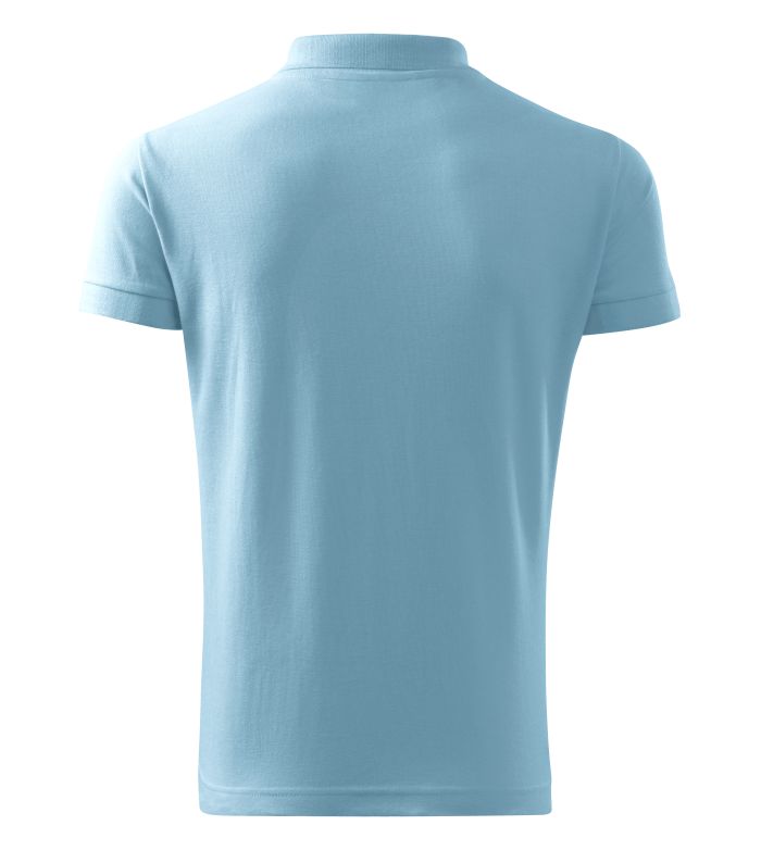 Футболка поло чоловіча блакитна Malfini Cotton 100 %  170 г/м²