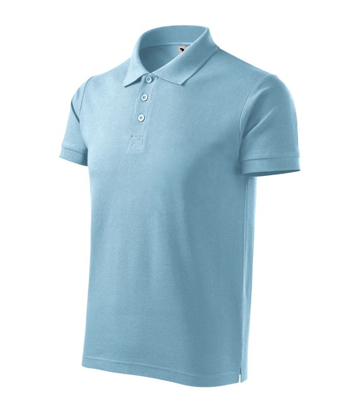 Футболка поло чоловіча блакитна Malfini Cotton 100 %  170 г/м²