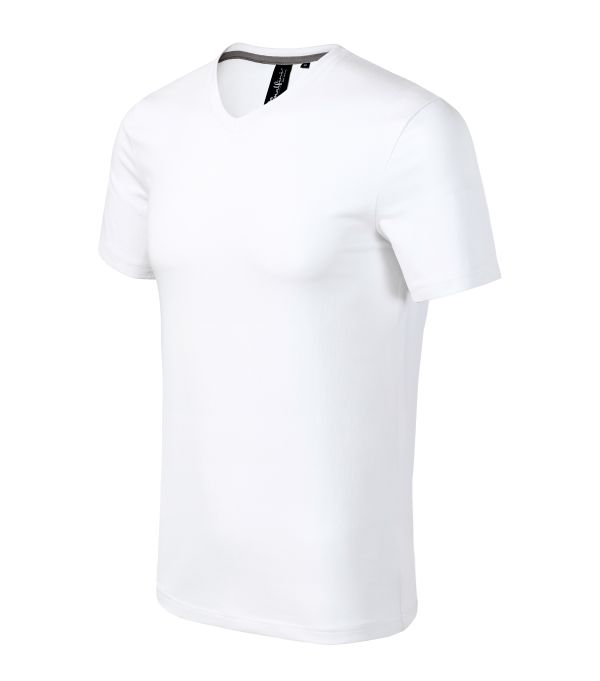 Футболка чоловіча білого кольору V-neck