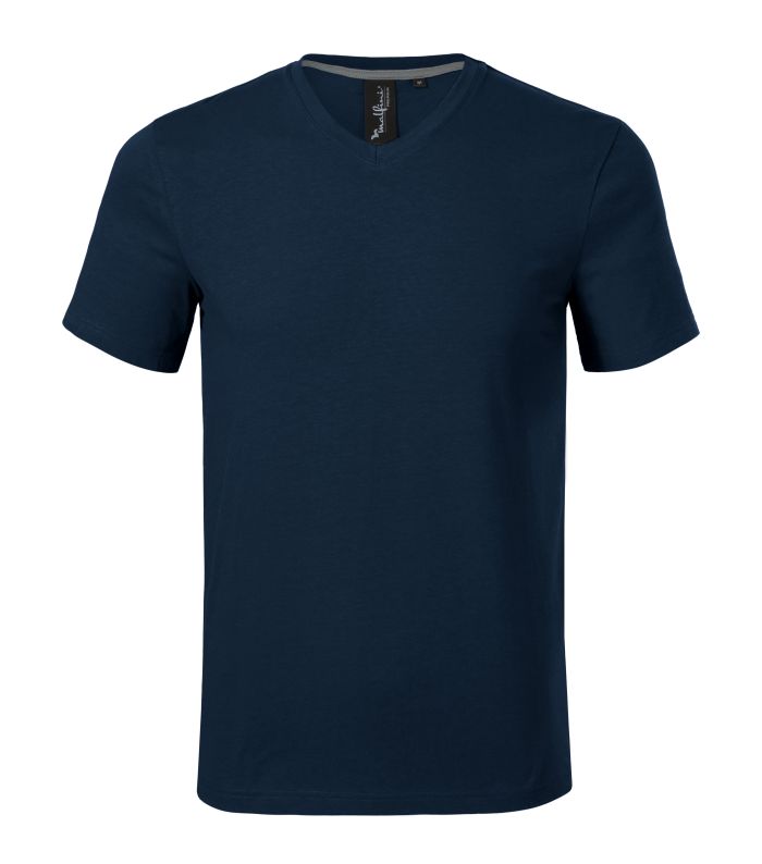 Футболка чоловіча синього кольору V-neck