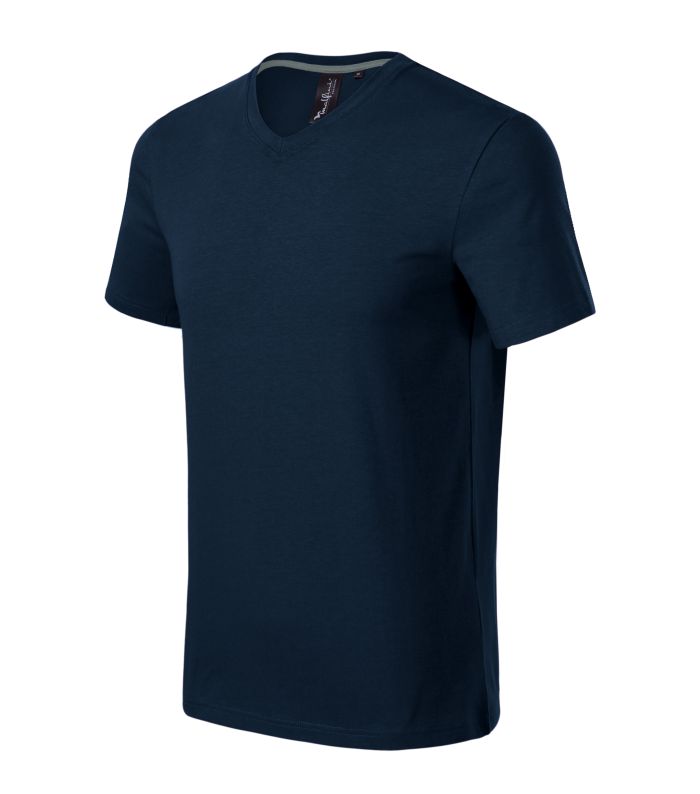 Футболка чоловіча синього кольору V-neck
