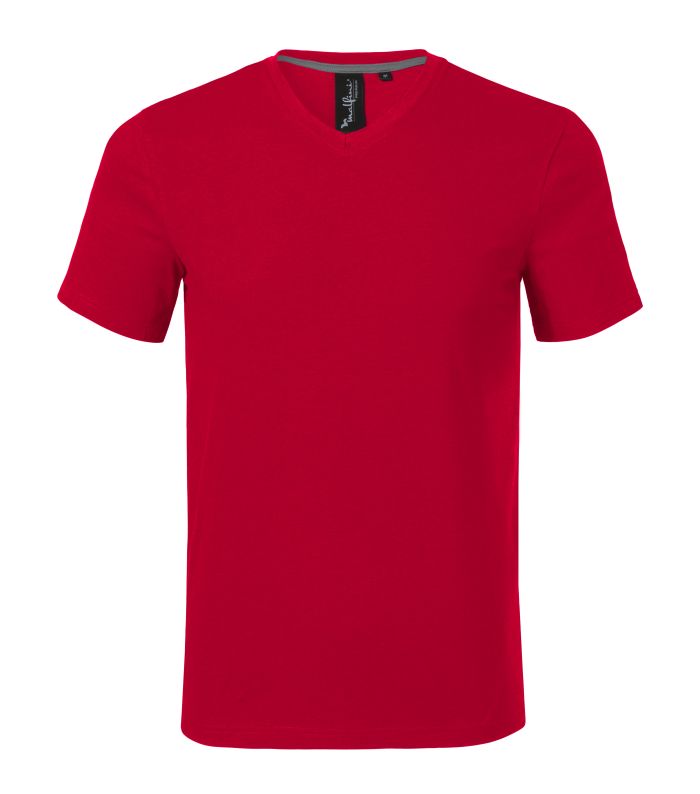 Футболка чоловіча червоного кольору V-neck