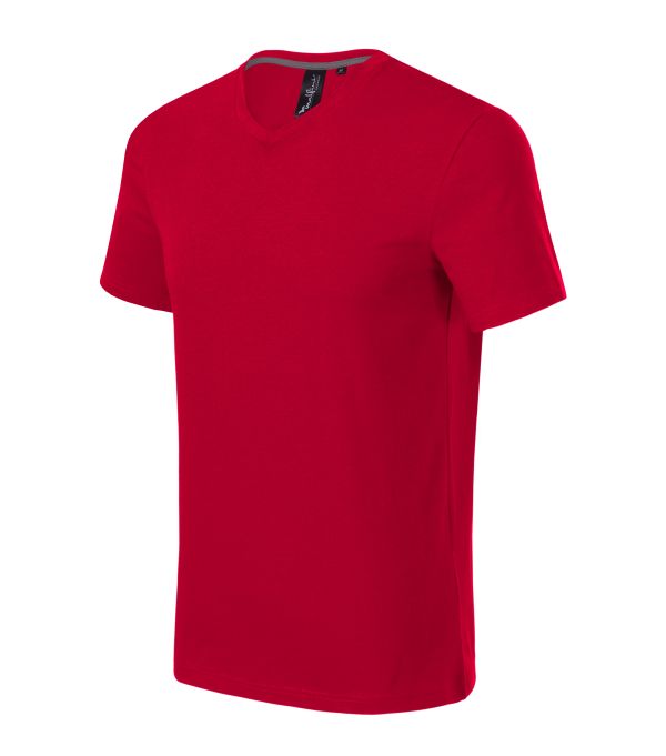 Футболка чоловіча червоного кольору V-neck