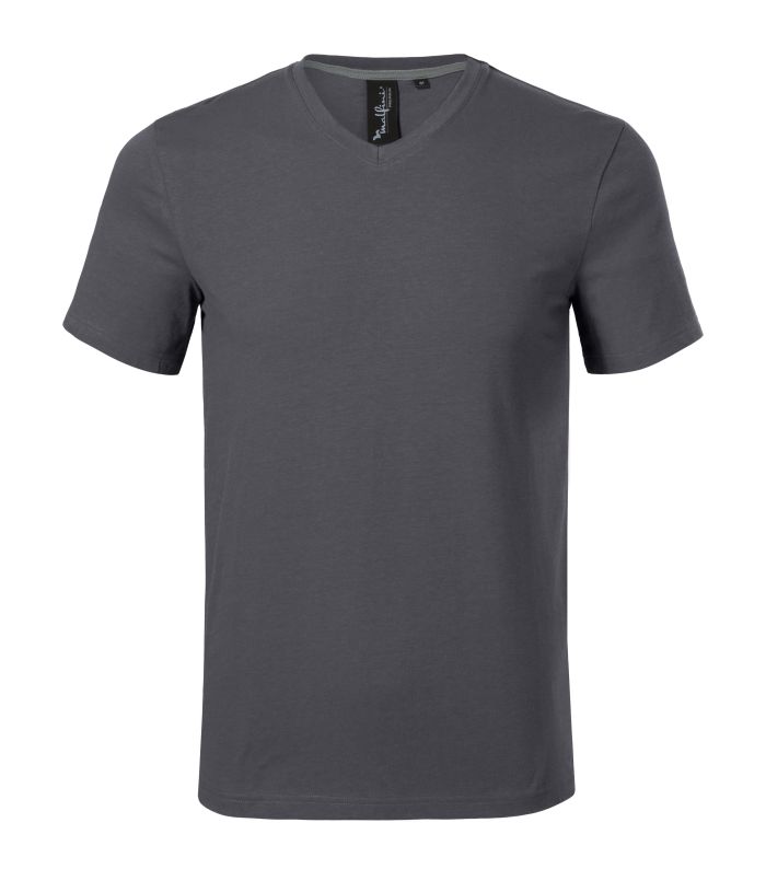 Футболка чоловіча кольору графіт V-neck