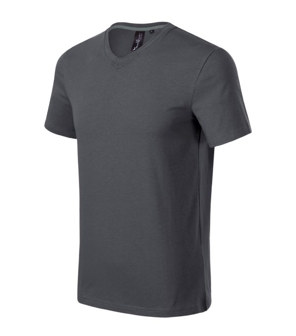 Футболка чоловіча кольору графіт V-neck