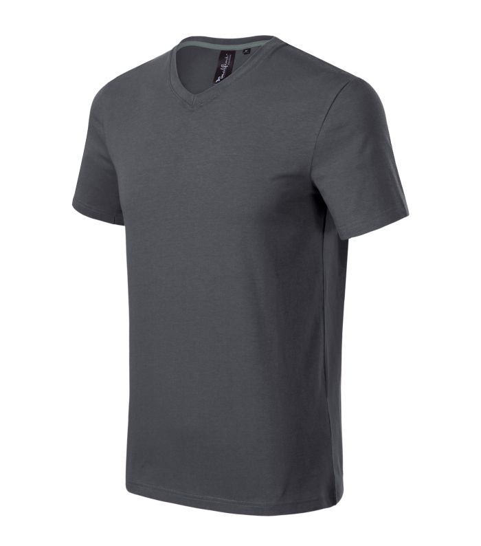 Футболка чоловіча кольору графіт V-neck