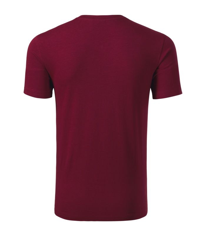 Футболка чоловіча бордового кольору V-neck