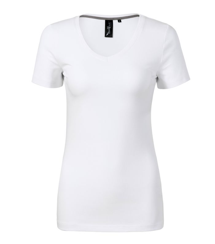 Футболка жіноча білого кольору V-neck