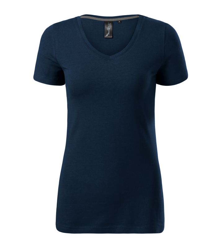Футболка жіноча синього кольору V-neck