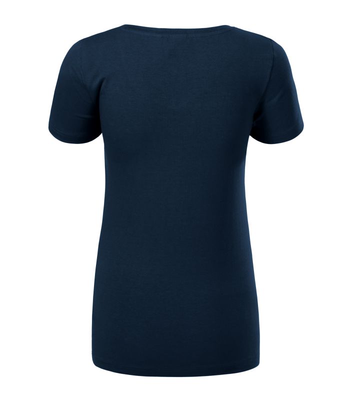 Футболка жіноча синього кольору V-neck