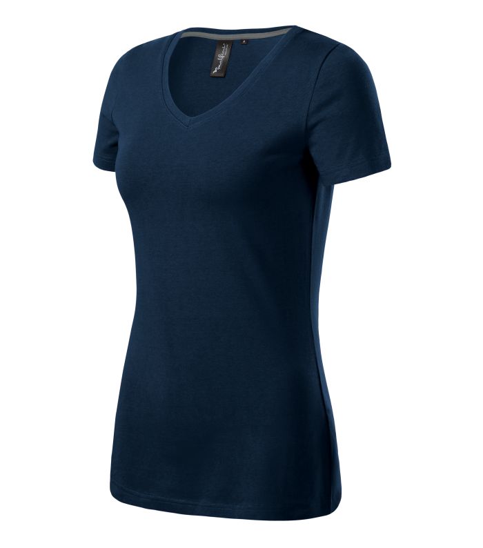 Футболка жіноча синього кольору V-neck