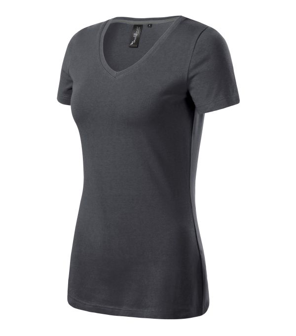 Футболка жіноча кольору графіт V-neck