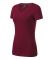 Футболка жіноча бордового кольору V-neck